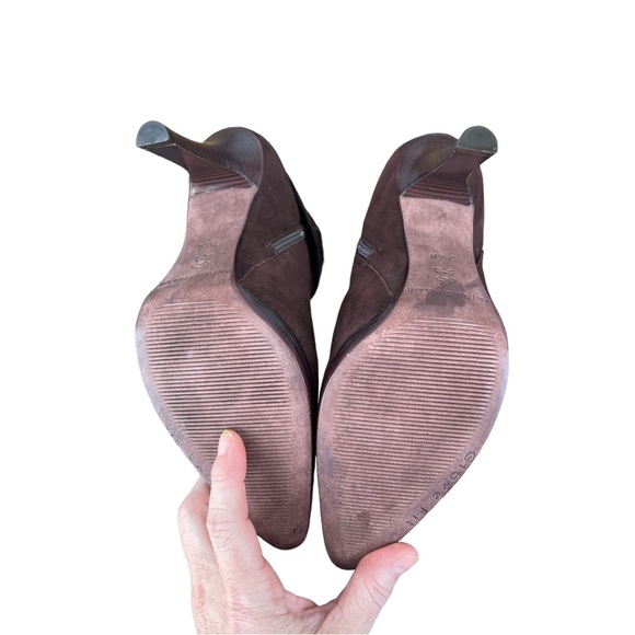 Antonio Melani Tall Knee-High Brown Simone Suede Leather Boots Size 7.5 - Picture 6 of 12